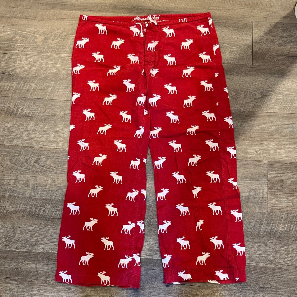 Ambercrombie & Fitch Red Moose Pajama Bottoms